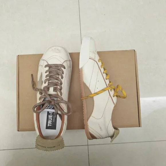 Golden Goose Cream and Yellow Loafers - Picture 4 of 6